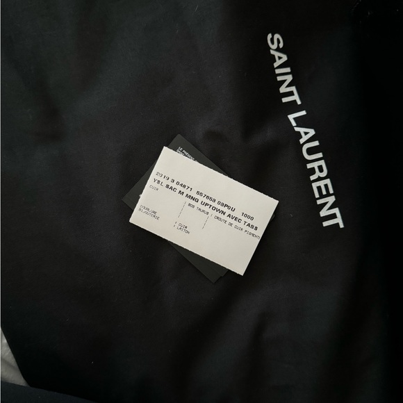 Saint Laurent Uptown Black Leather Tote Bag - Medium - Picture 3 of 9